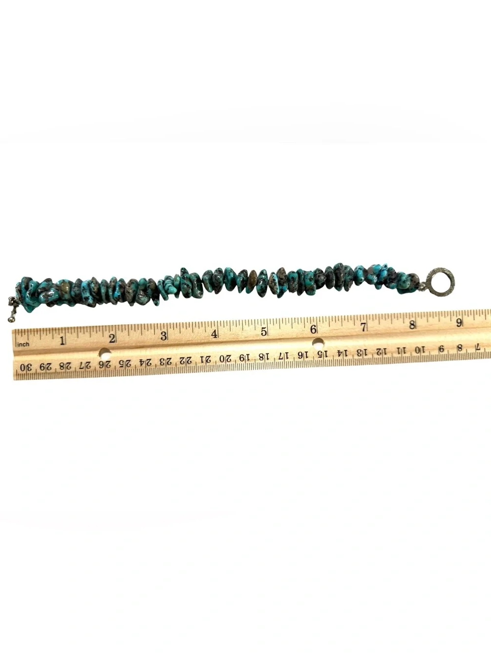 Authentic Turquoise Chip Bracelet with  Toggle Clasp